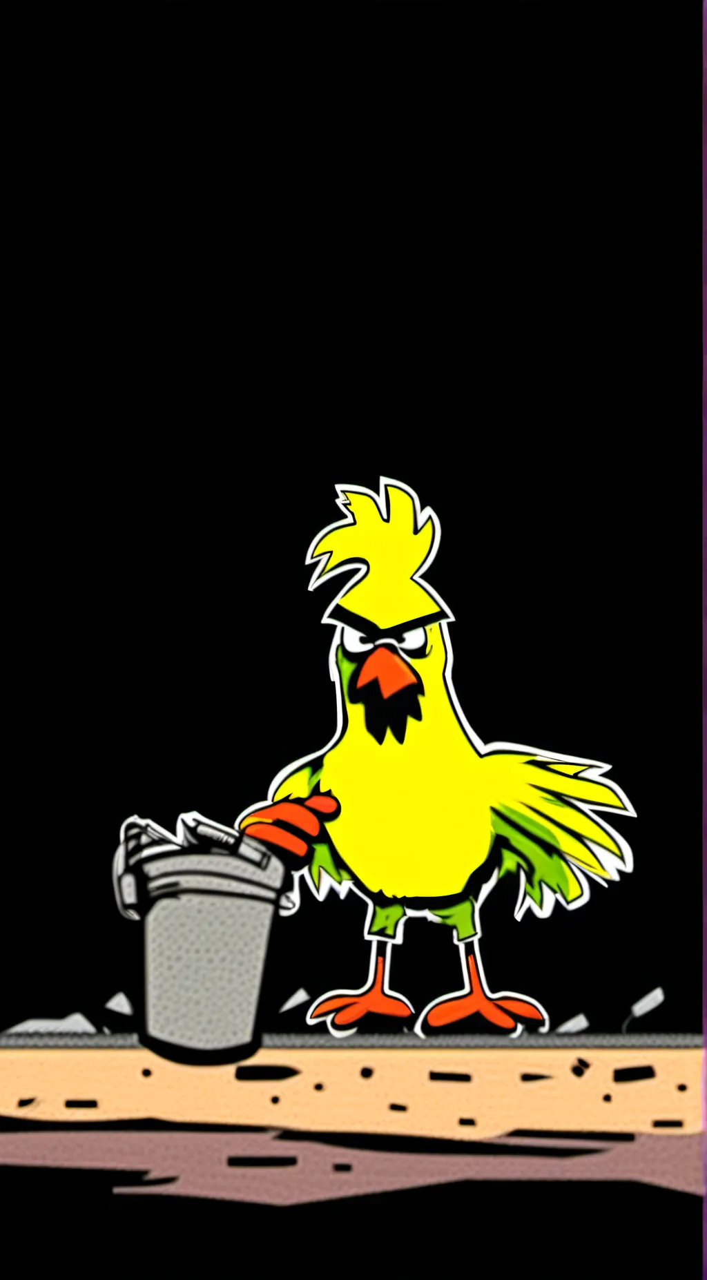 ai character: Kickin Chicken  background
