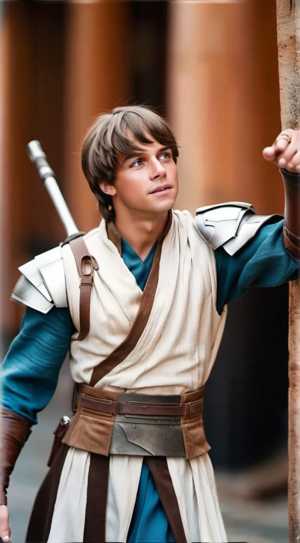ai character: Luke skywalker  background