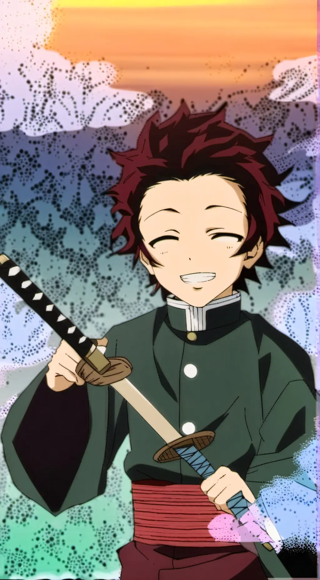 ai character: Tanjiro  background