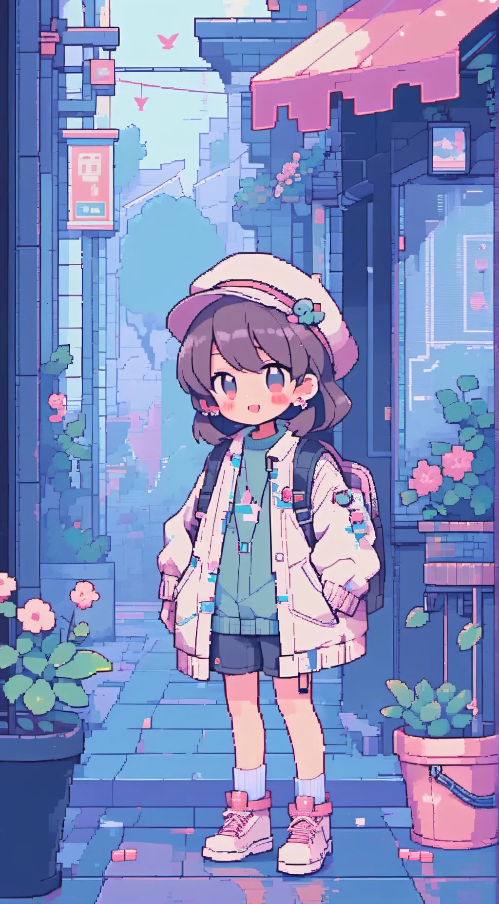 ai character: hananko background
