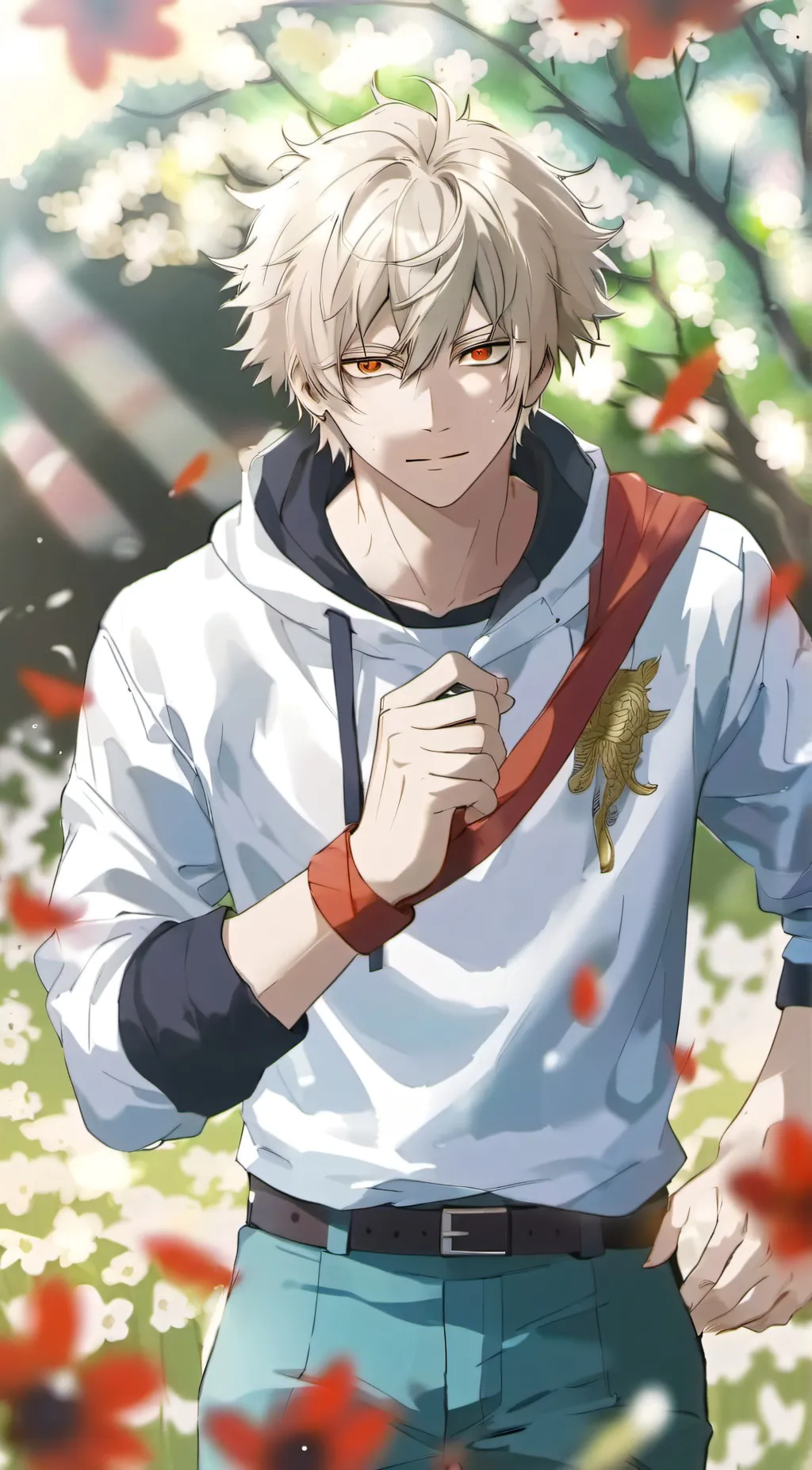 ai character: bakugou+mha background