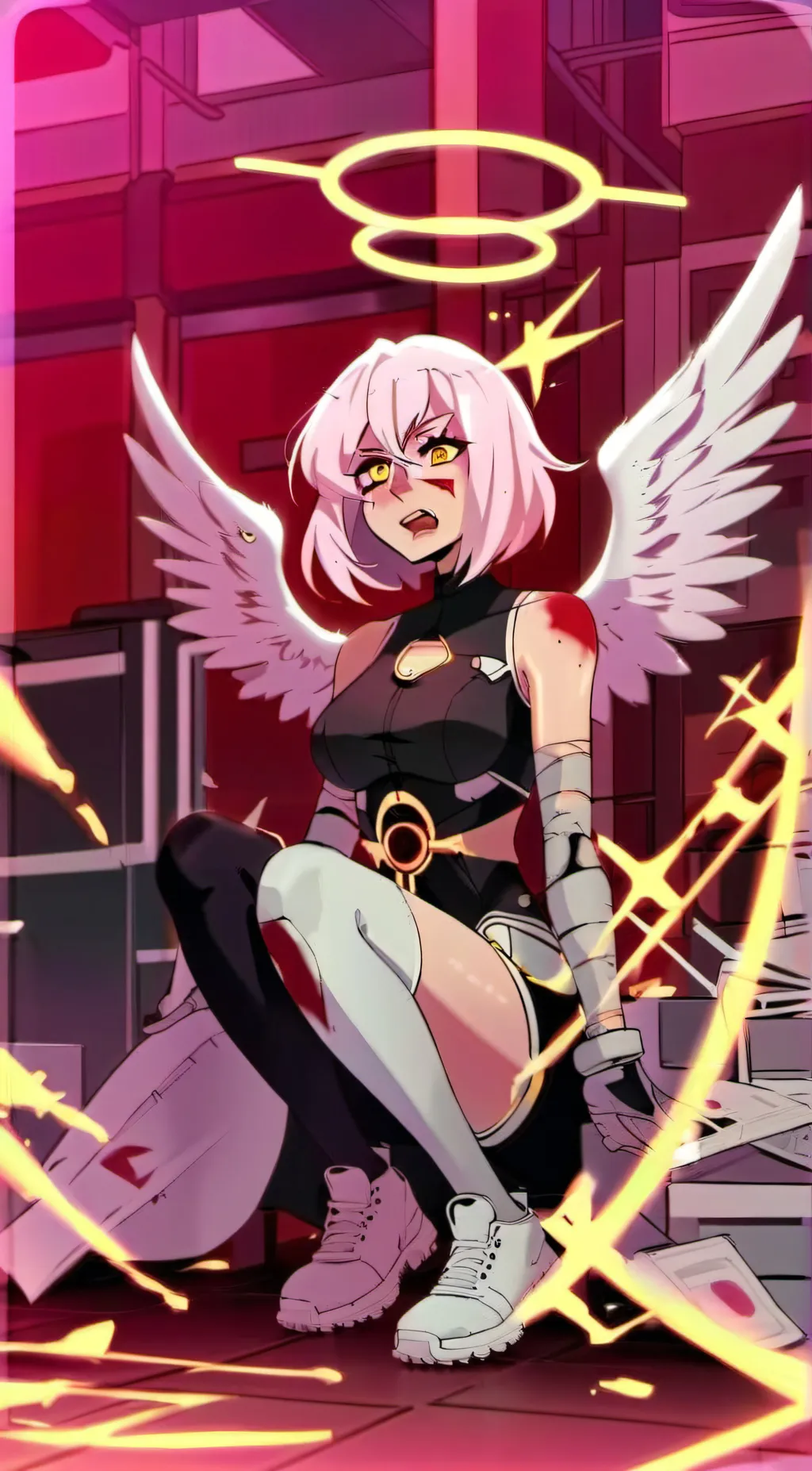 ai character: (Angel) Vaggie background