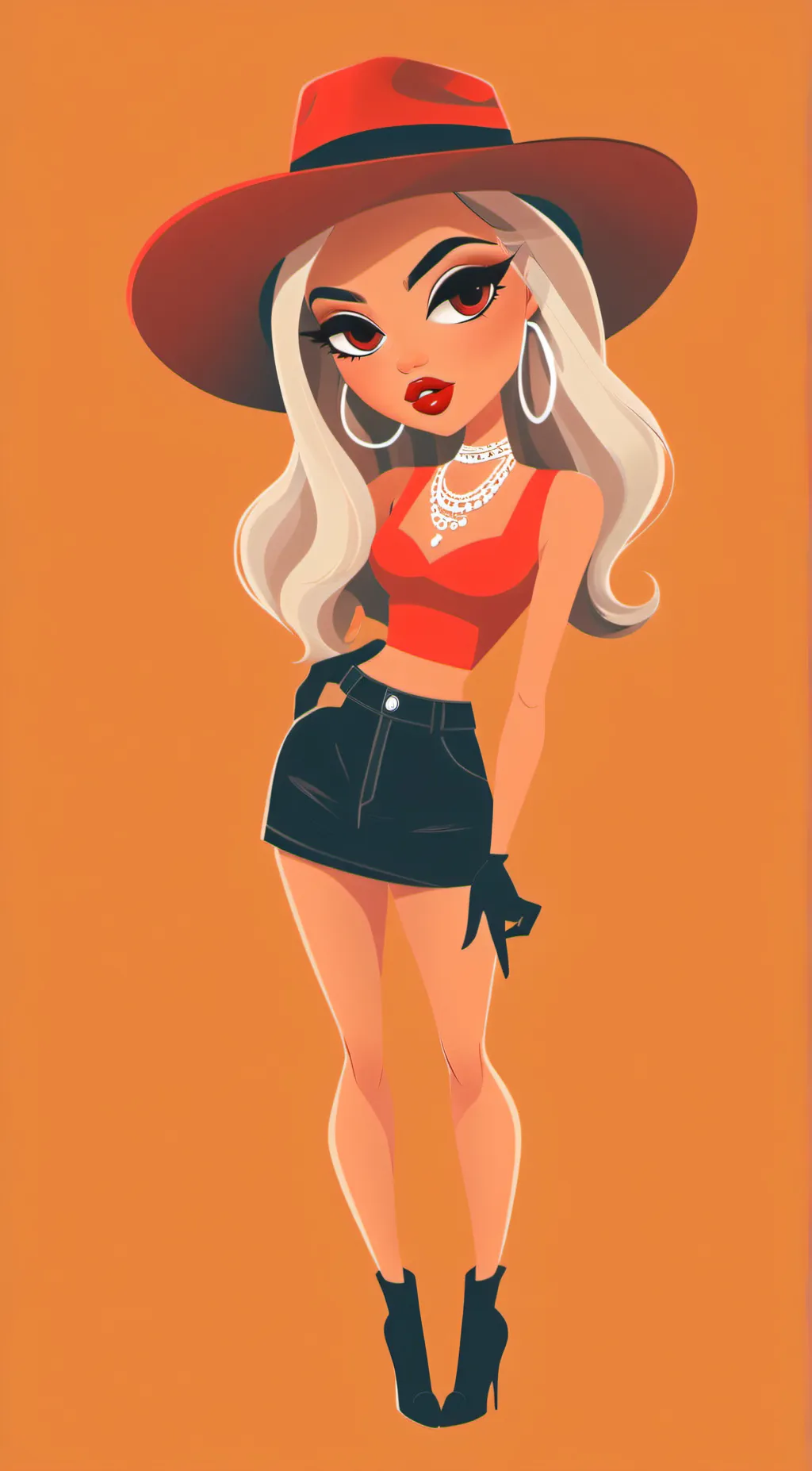 ai character: Bratzz doll background