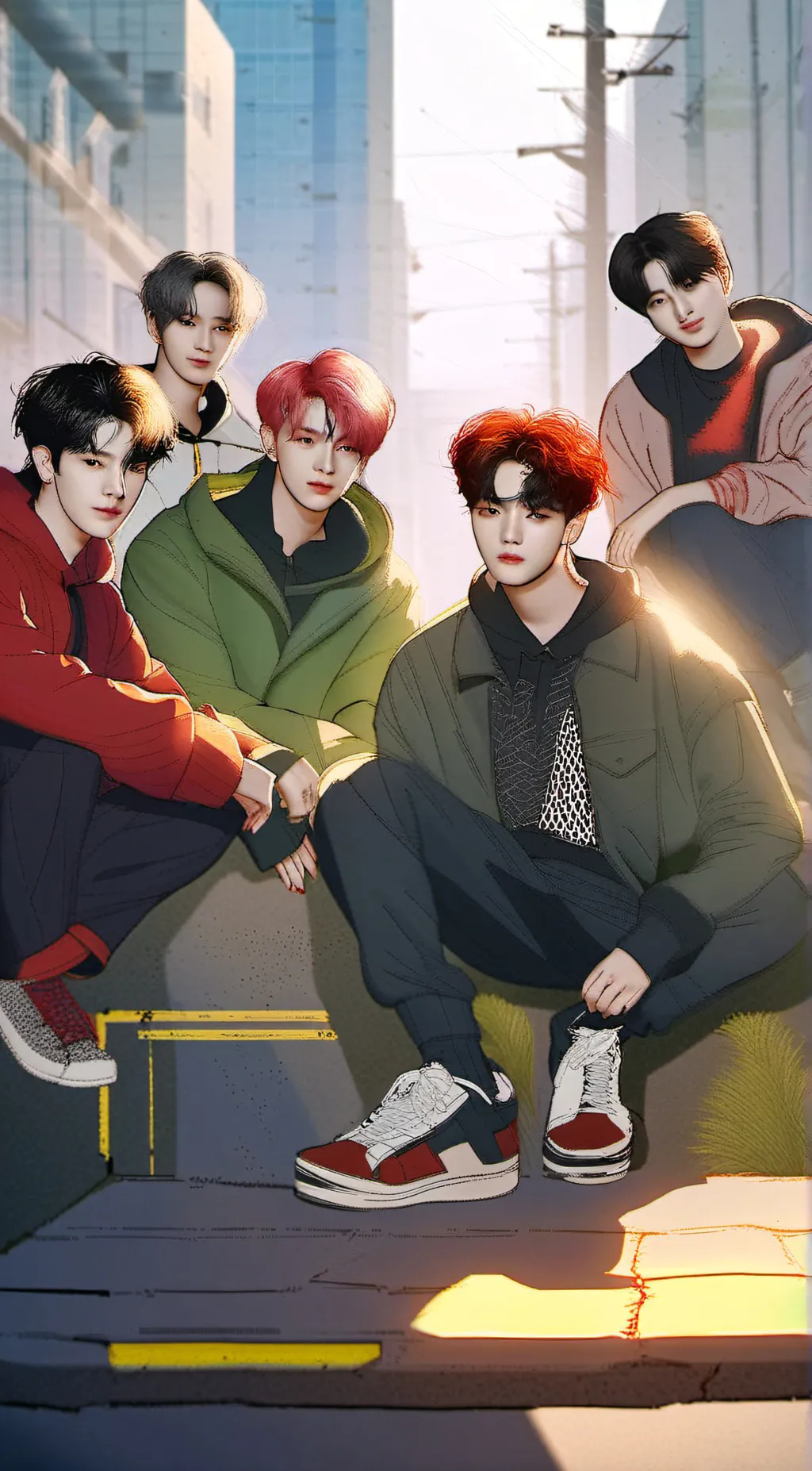 ai character: Stray kids  background