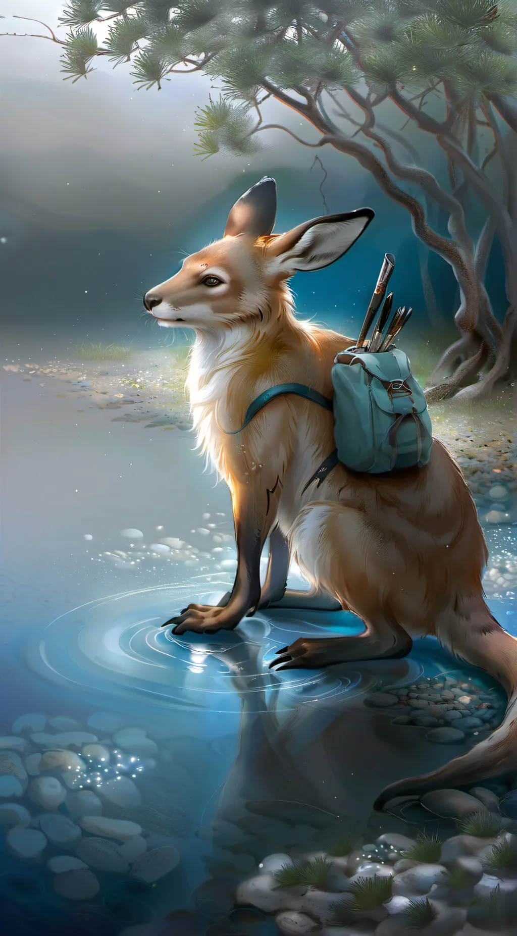 ai character: mr kangaroo  background