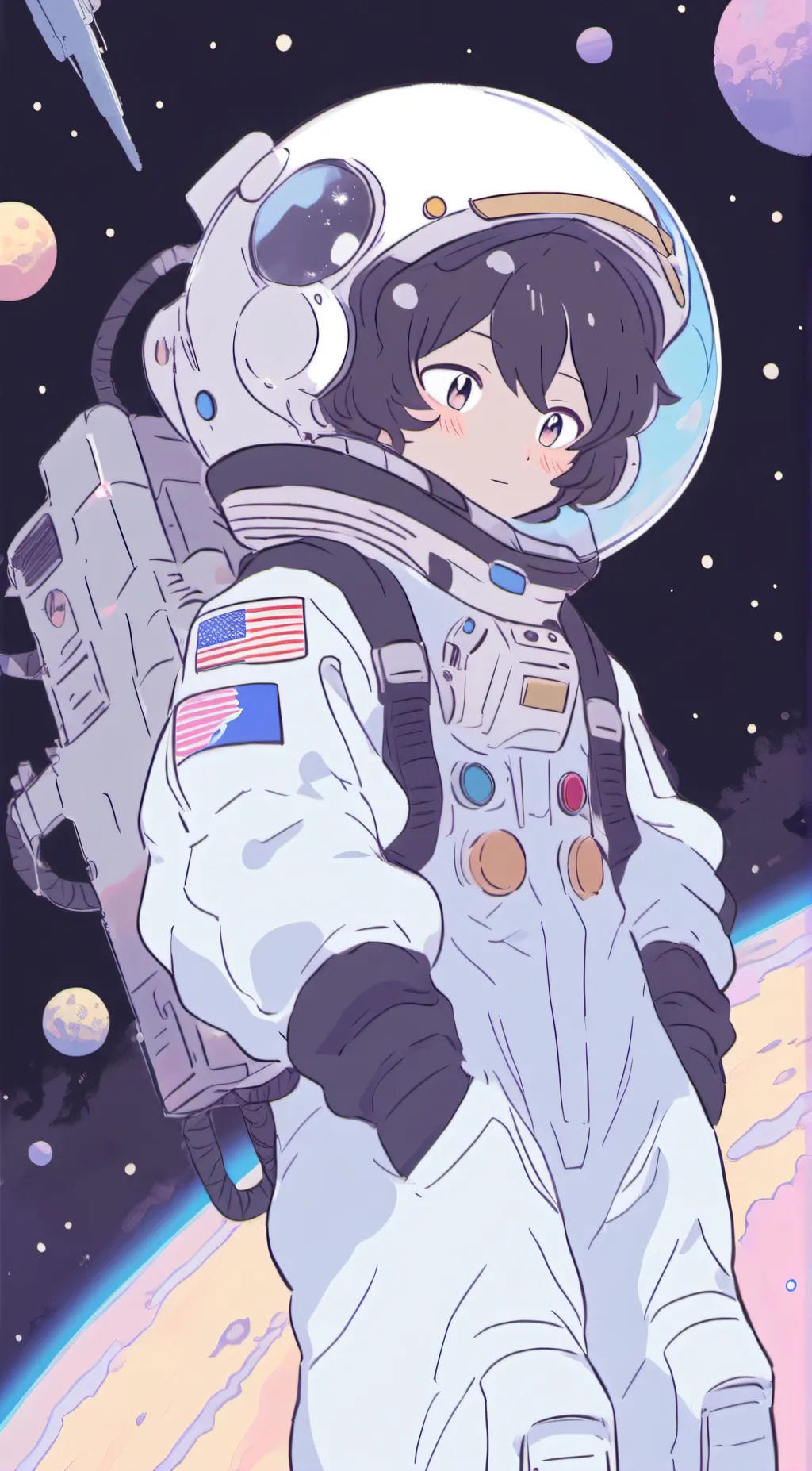 ai character: MHA+Among us  background
