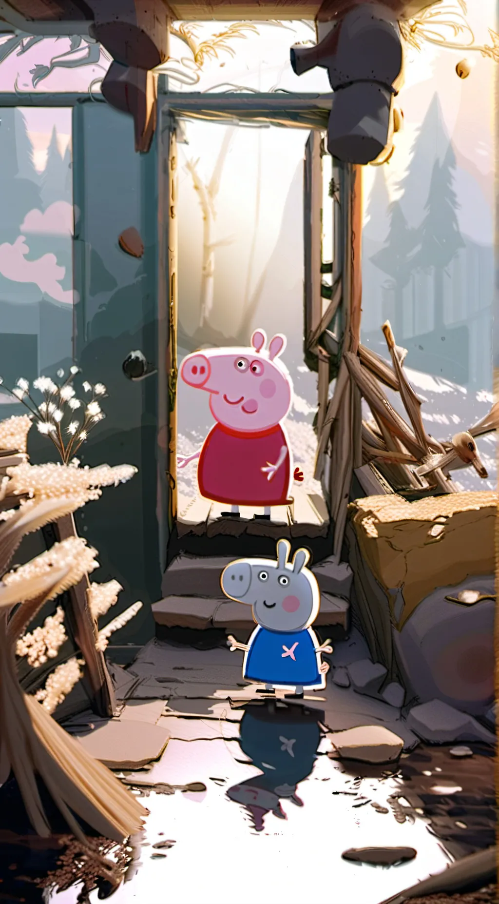 ai character: Peppa pig background