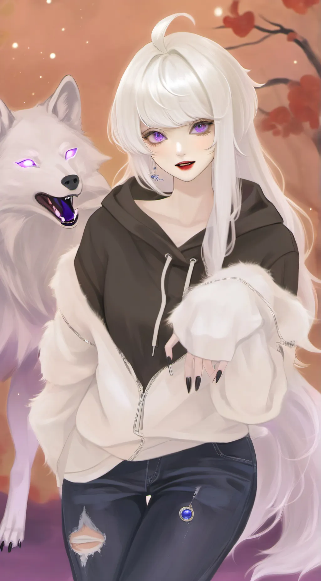 ai character: Maroon background