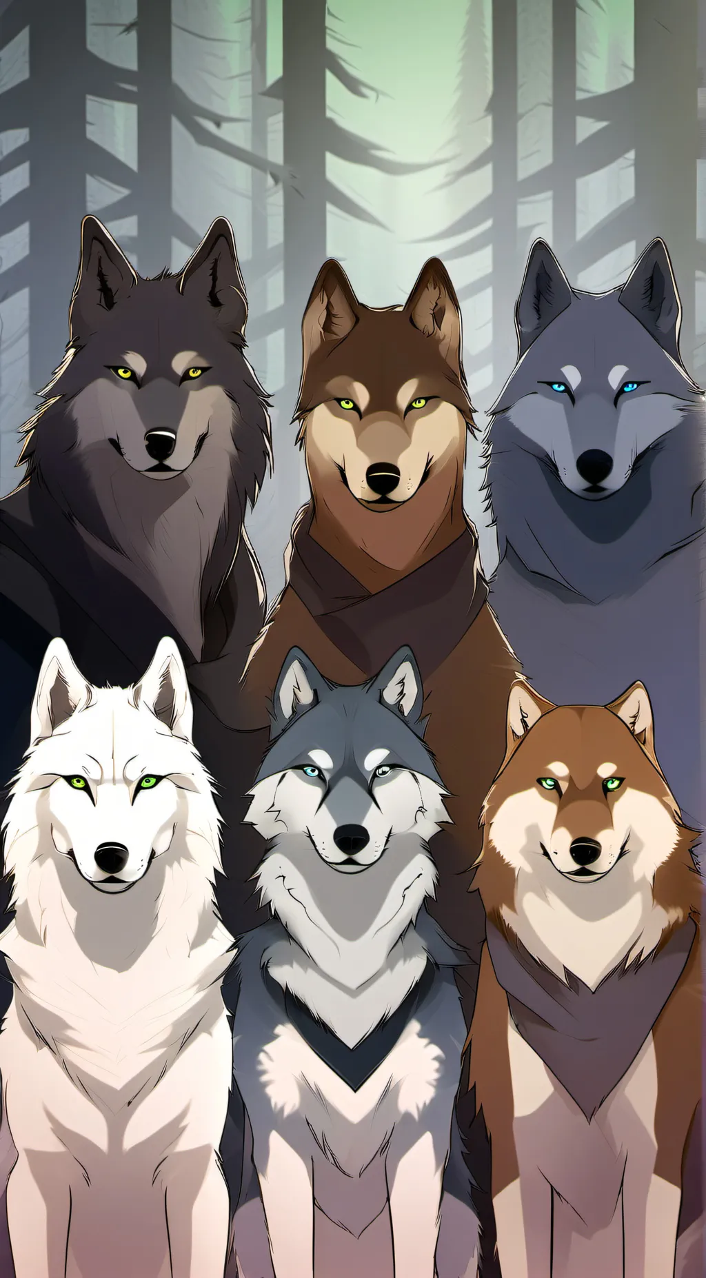 ai character: ❤️Wolf Pack❤️  background