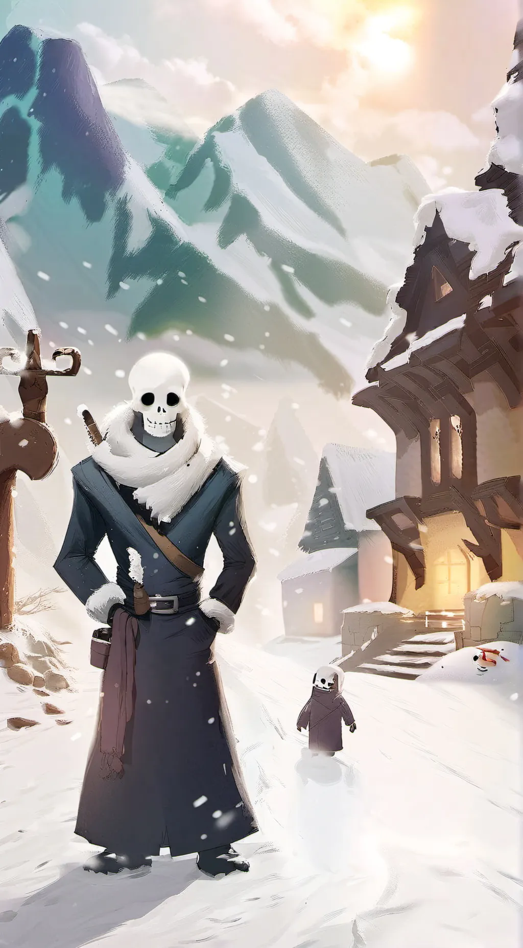 ai character: Undertale RPG background