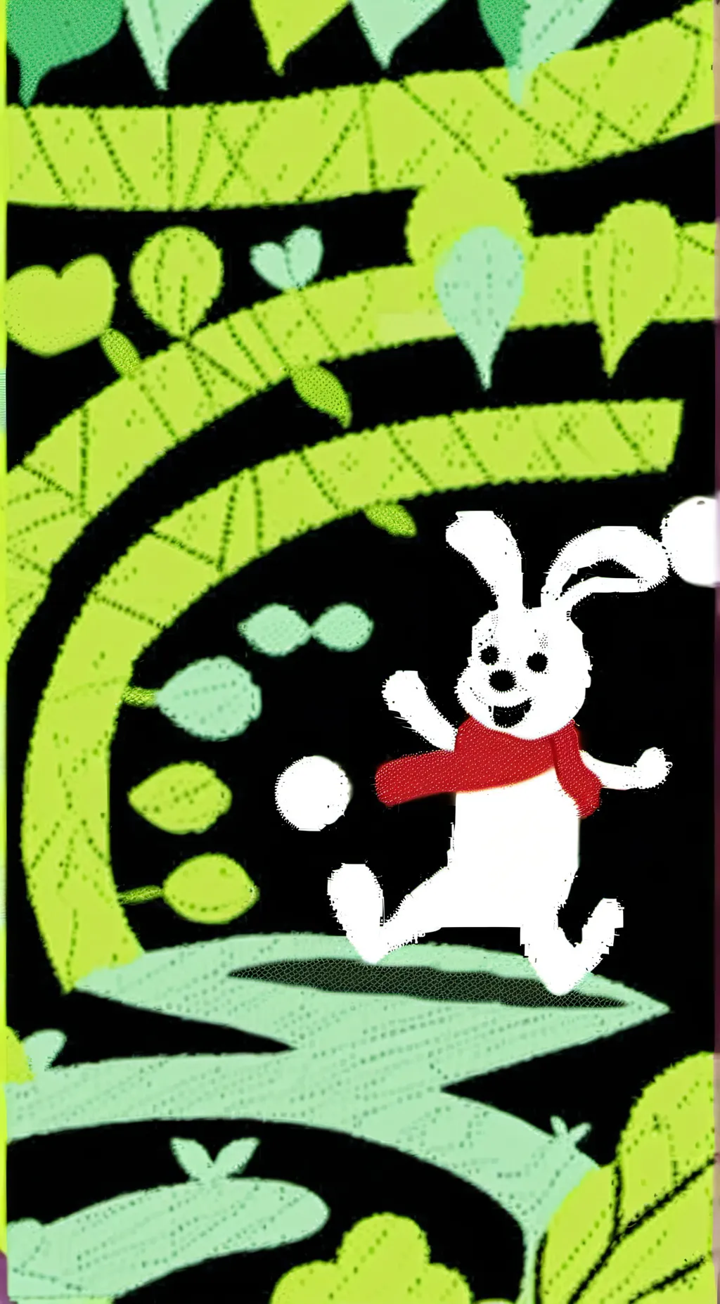 ai character: Hoppy hopscotch  background