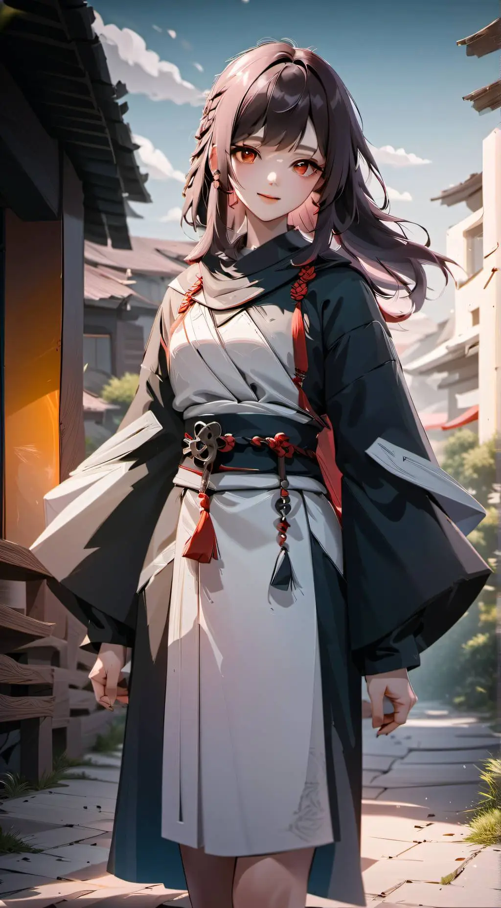 ai character: { Emma } background