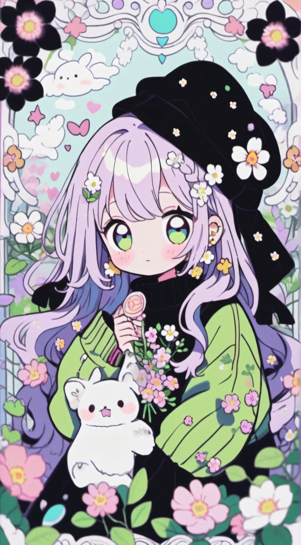 ai character: pink human background
