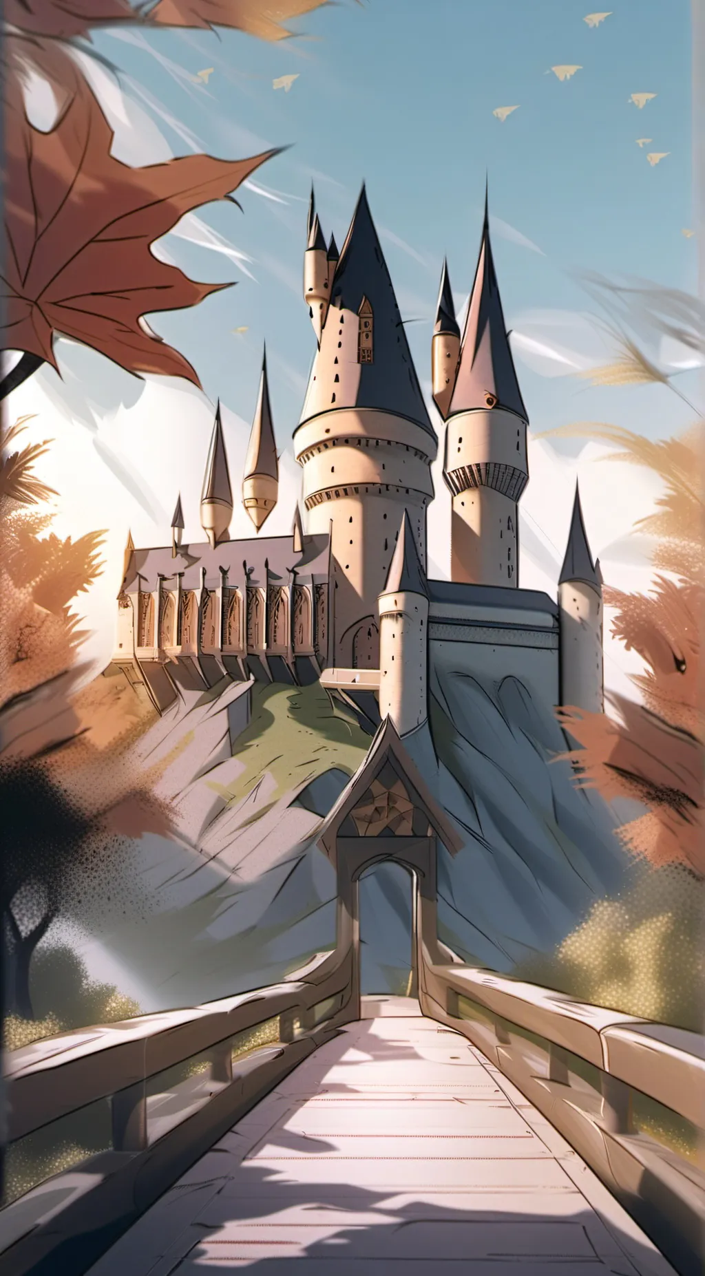 ai character: hogwarts💛💚🖤 background