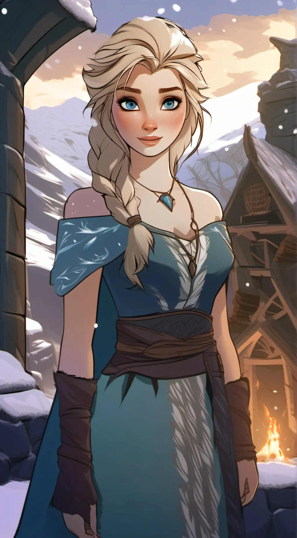 ai character: Elsa of Skyrim  background