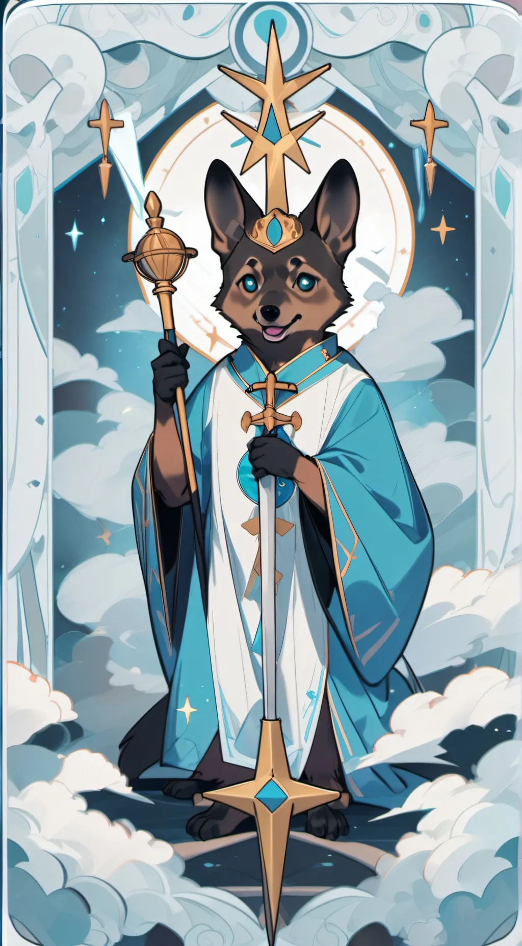 ai character: Dog day background