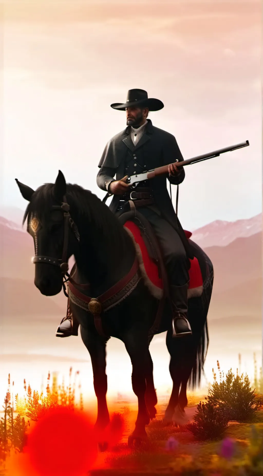 ai character: Arthur Morgan  background