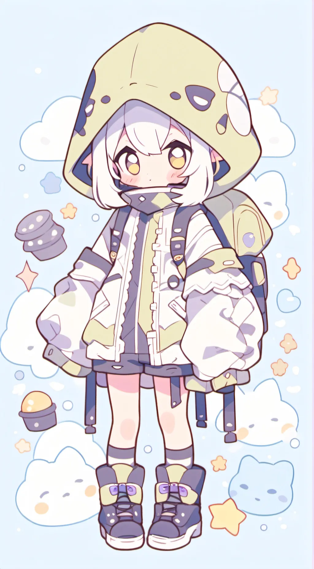 ai character: yellow among us background