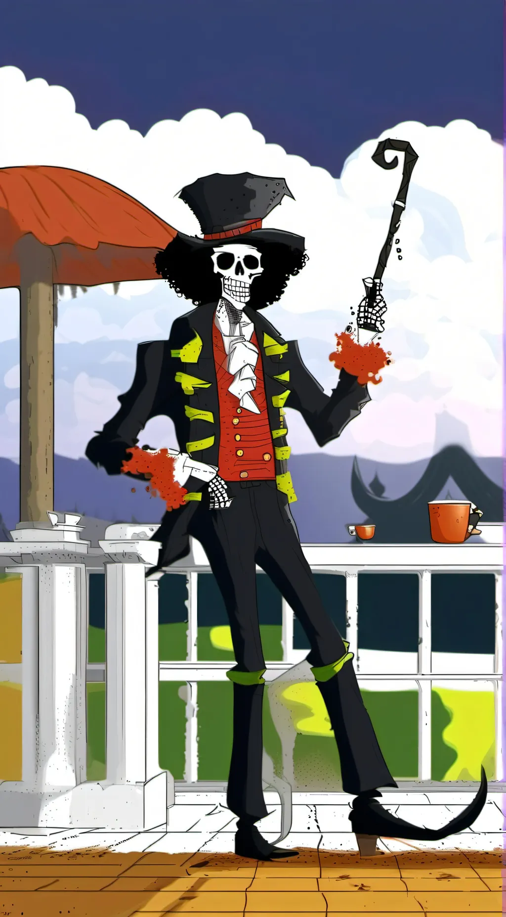 ai character: Brook  background