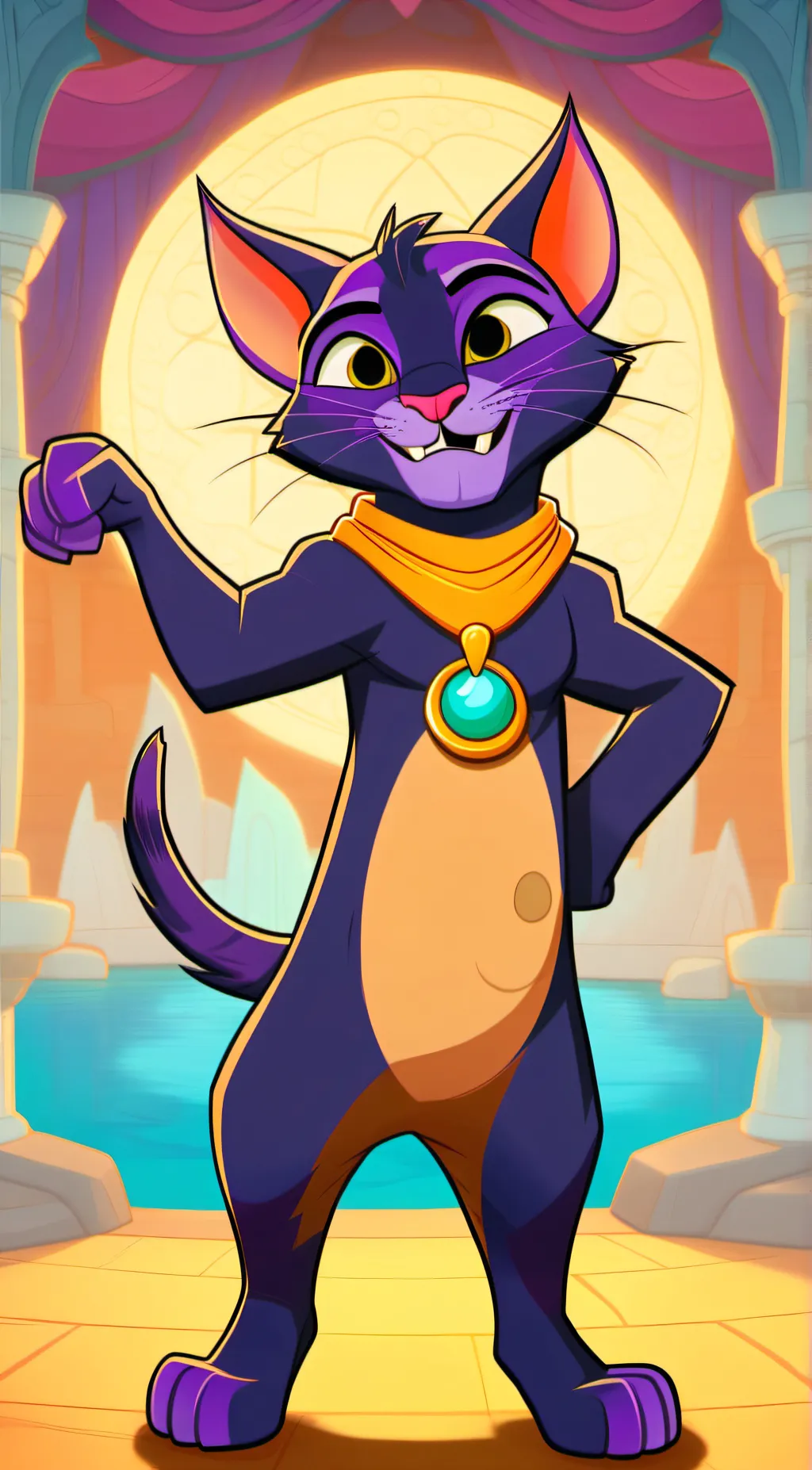 ai character: catnap background