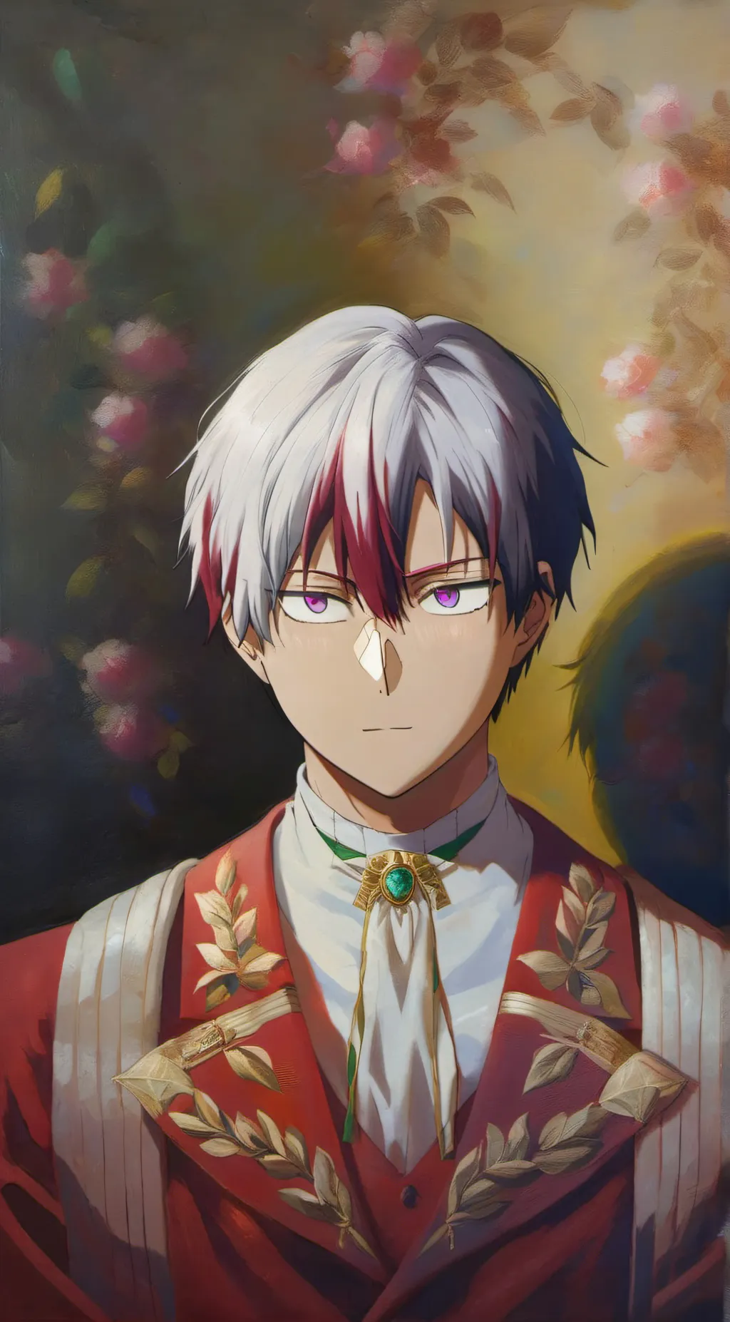 ai character: Shoto Todoroki background