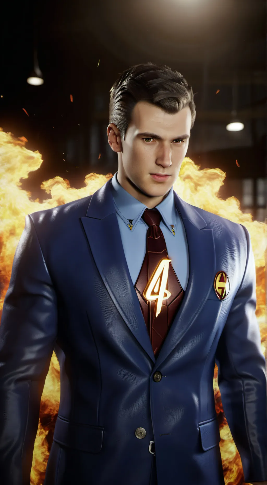 ai character: The Human Torch background