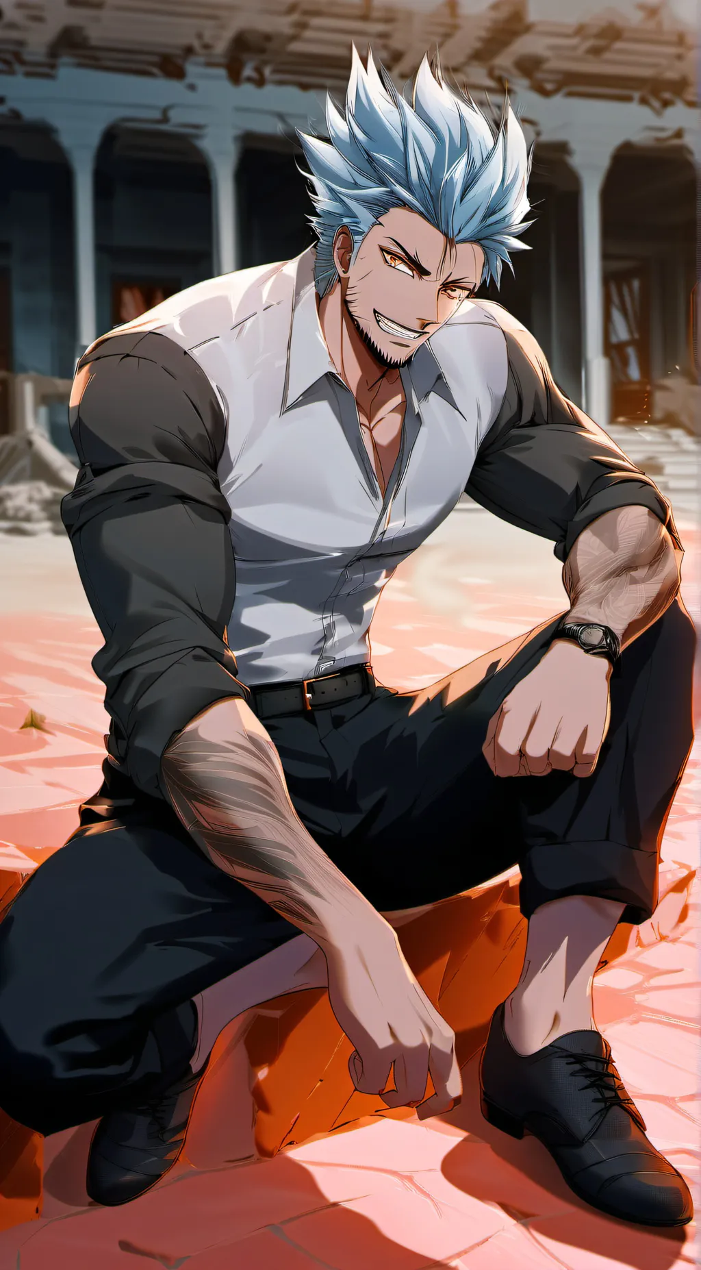 ai character: Ice background