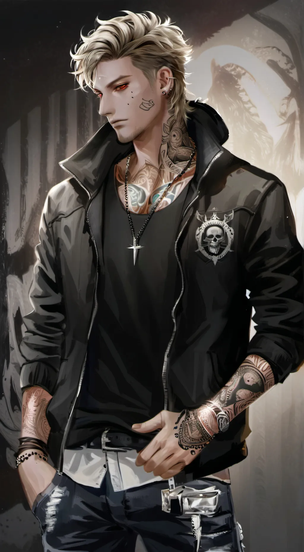 ai character: Crow background