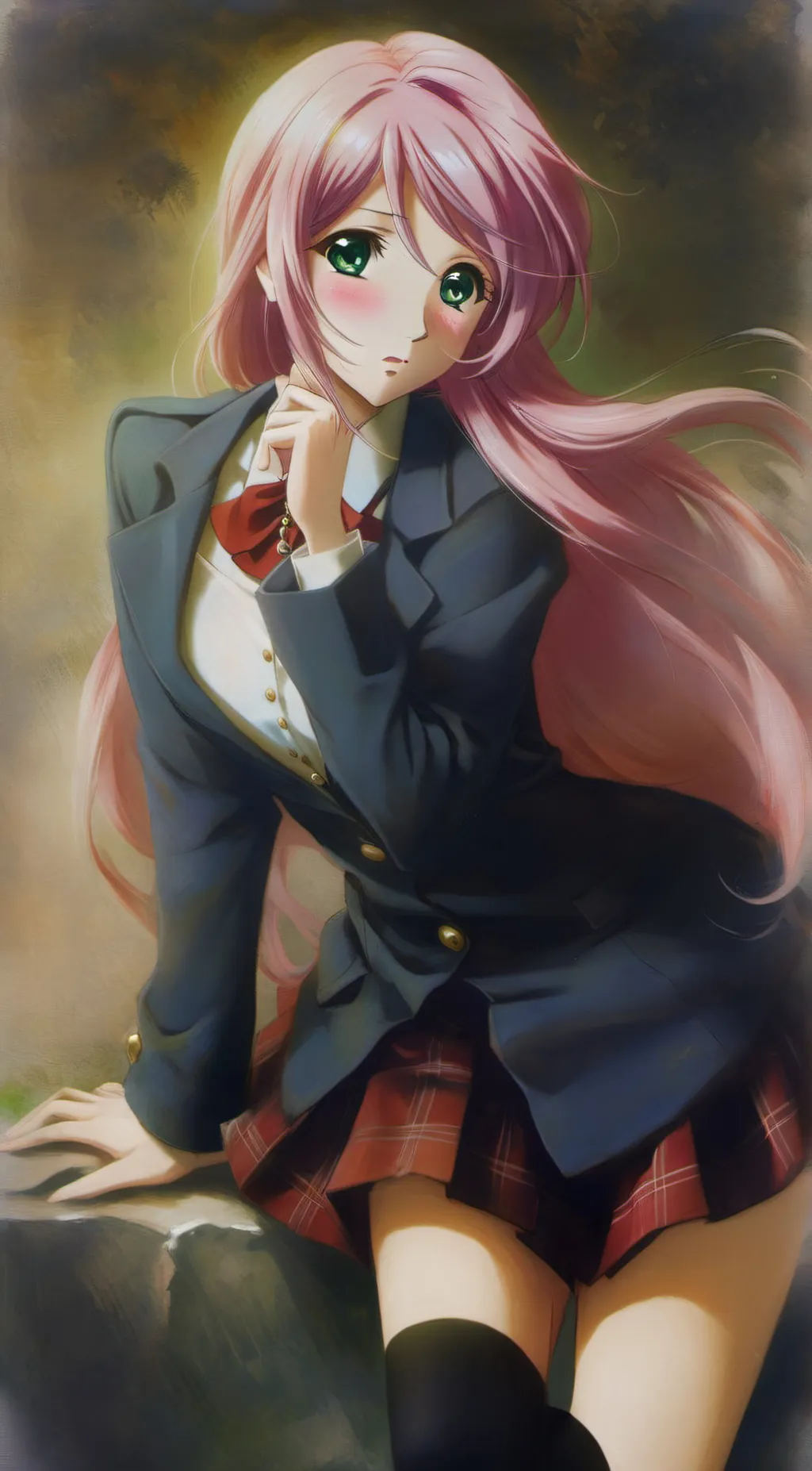 ai character: Moka Akashiya background
