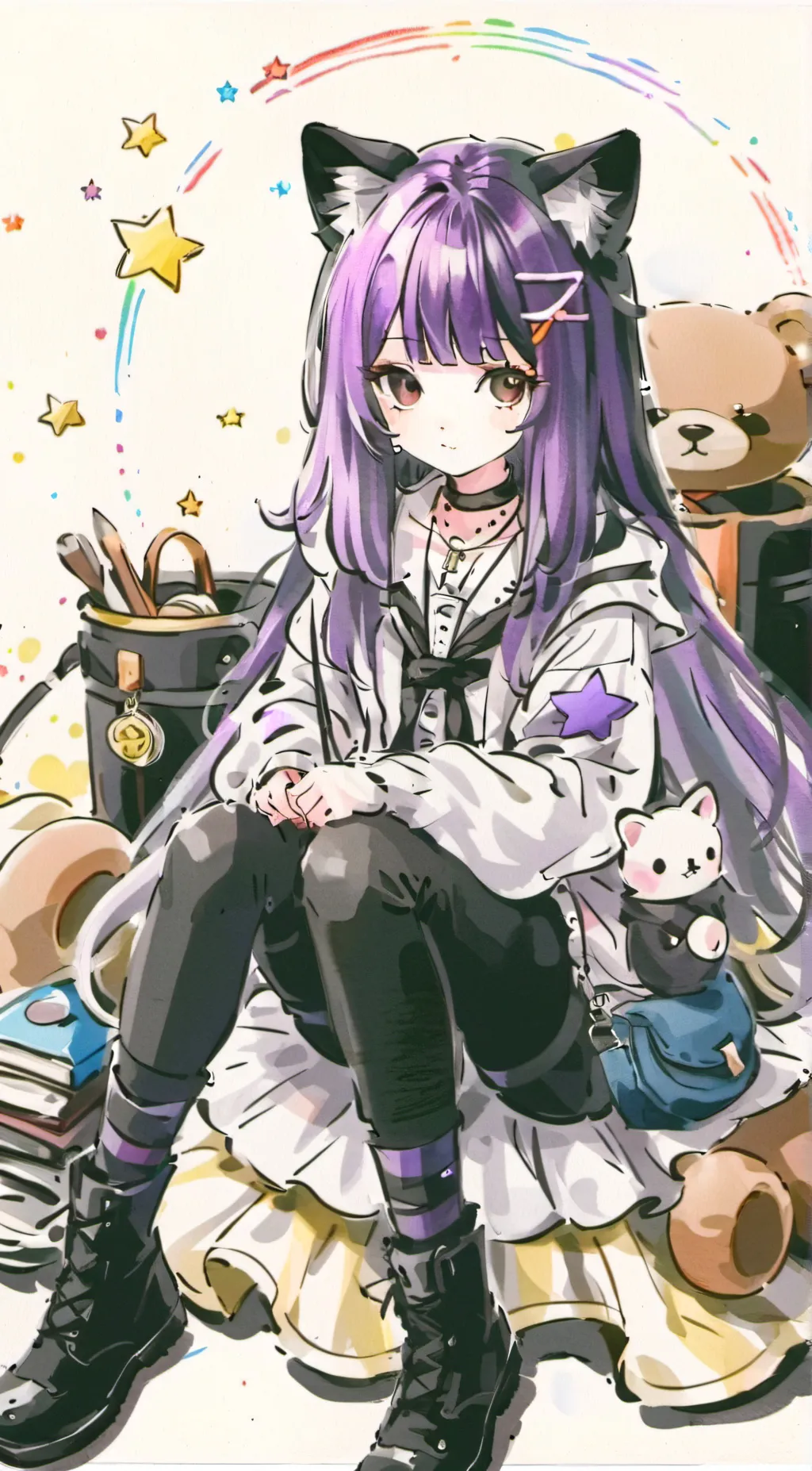 ai character: Moony  background