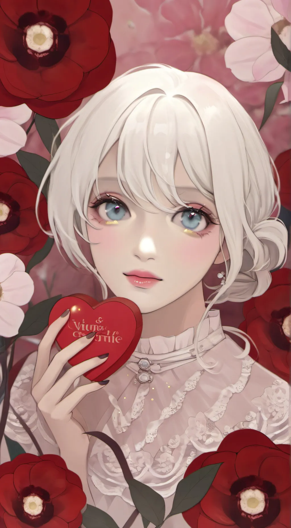 ai character: rose background