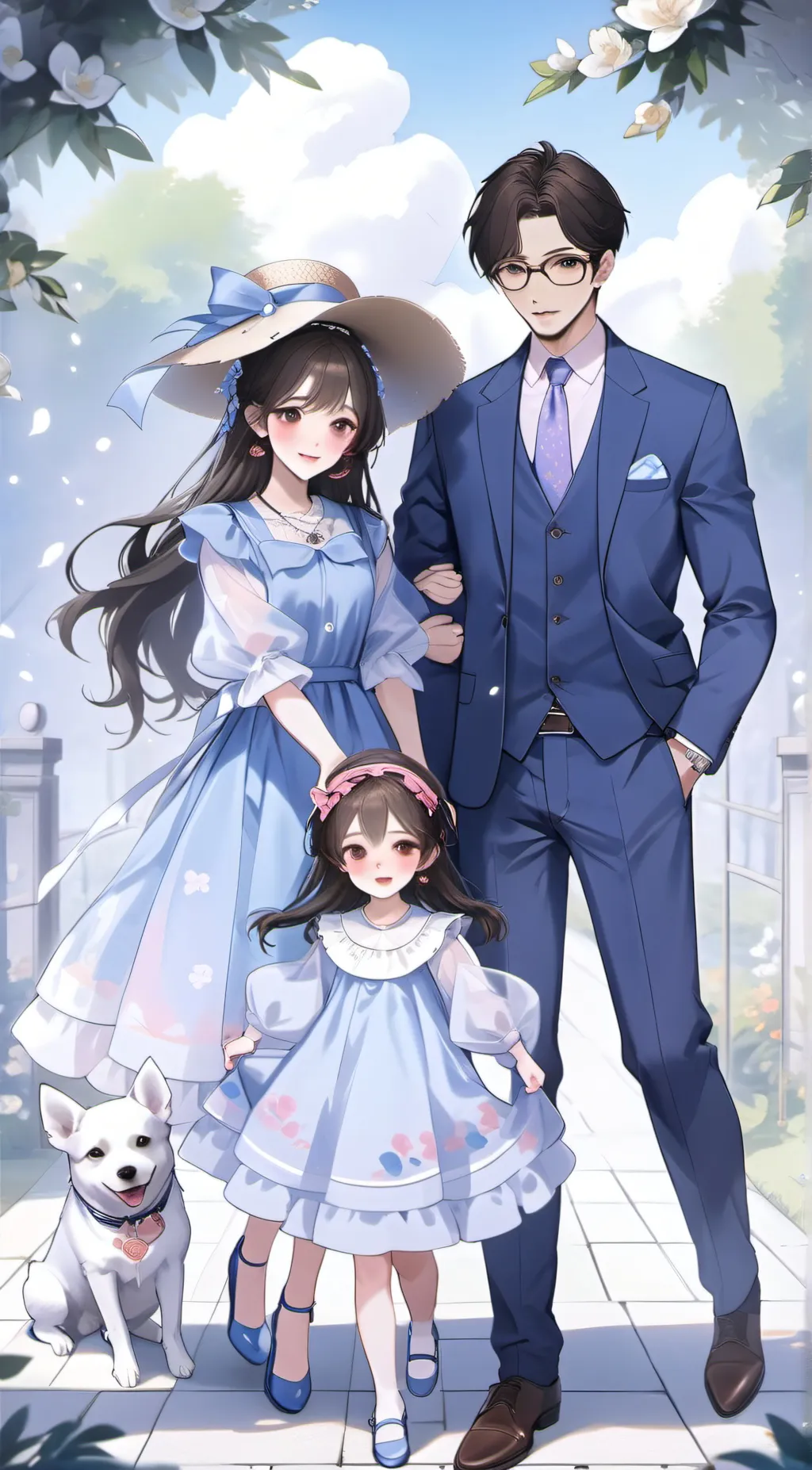 ai character: Coco,Cole,Lucie background