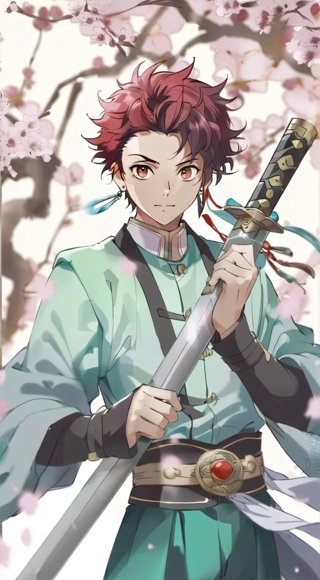 ai character: Tanjiro  background