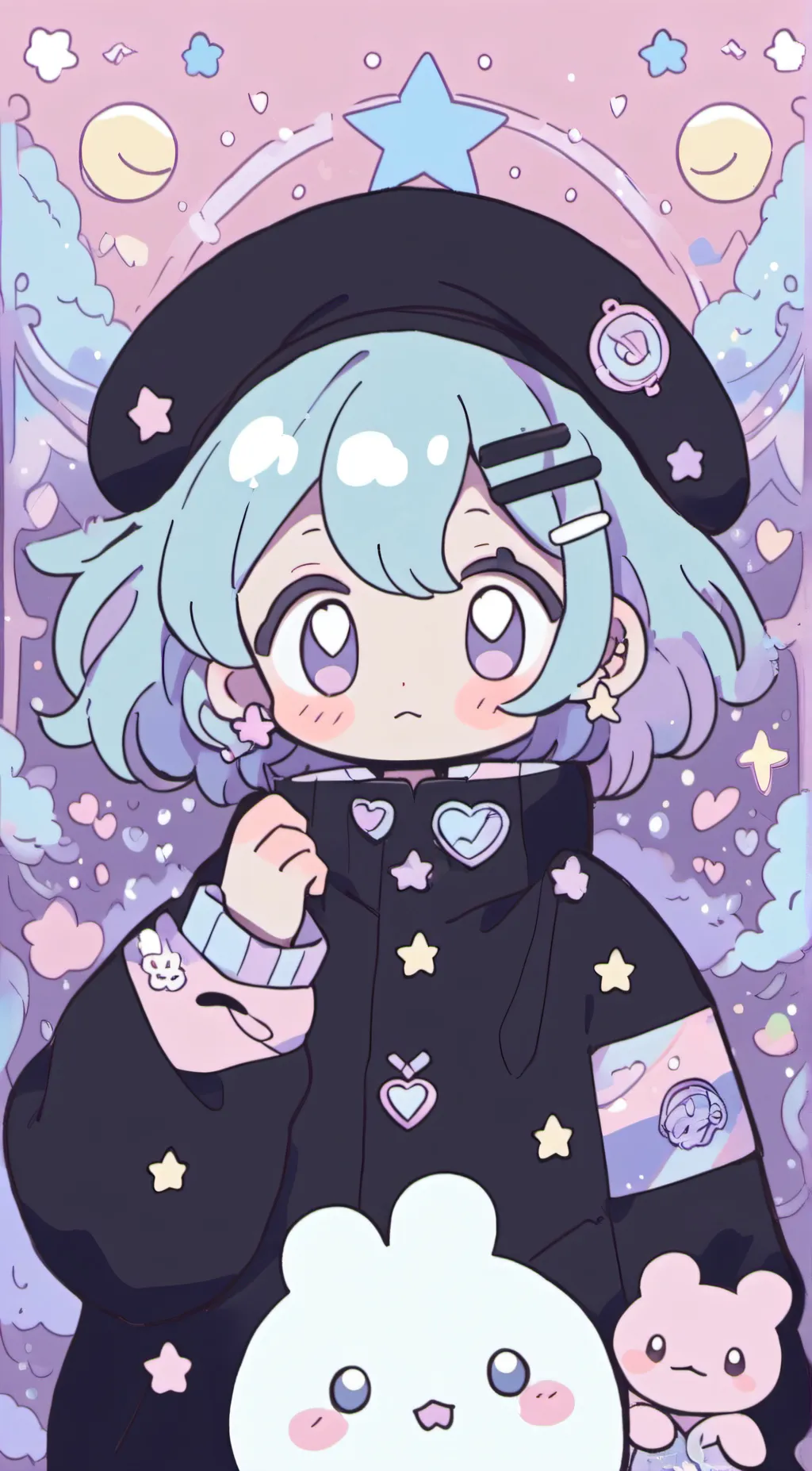 ai character: cinnamonroll background