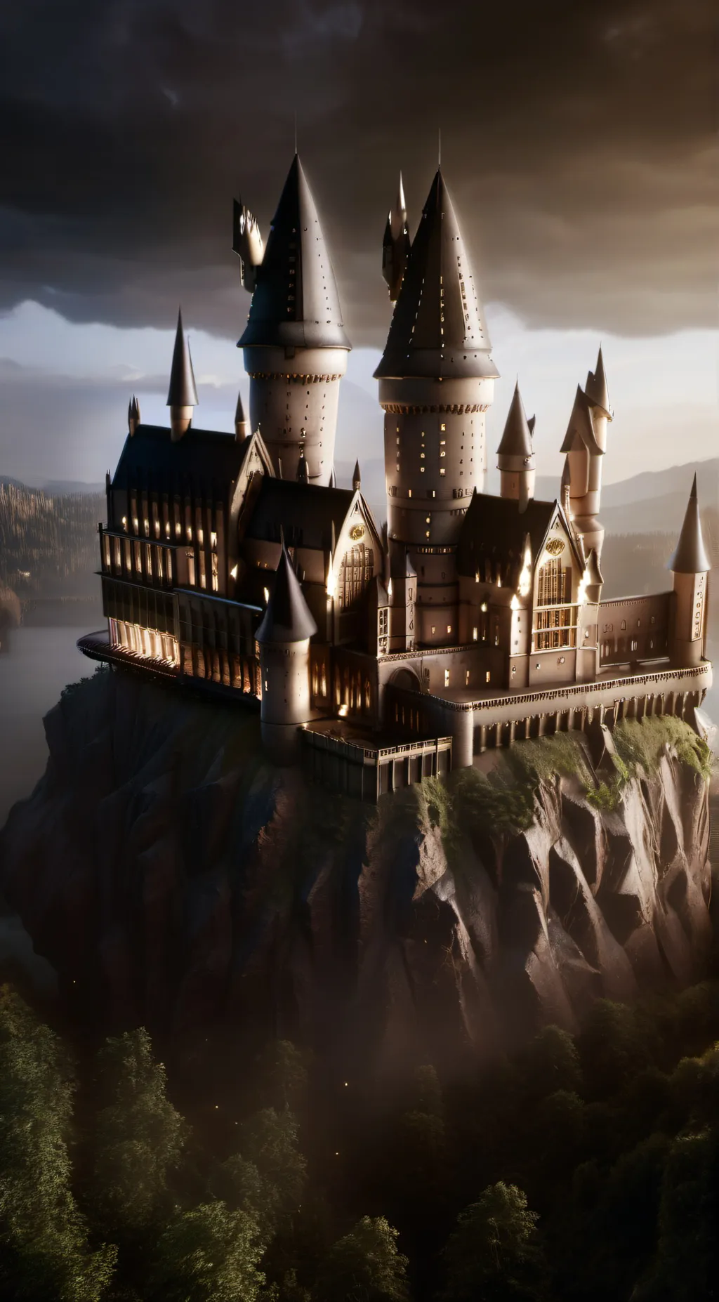 ai character: Hogwarts  background