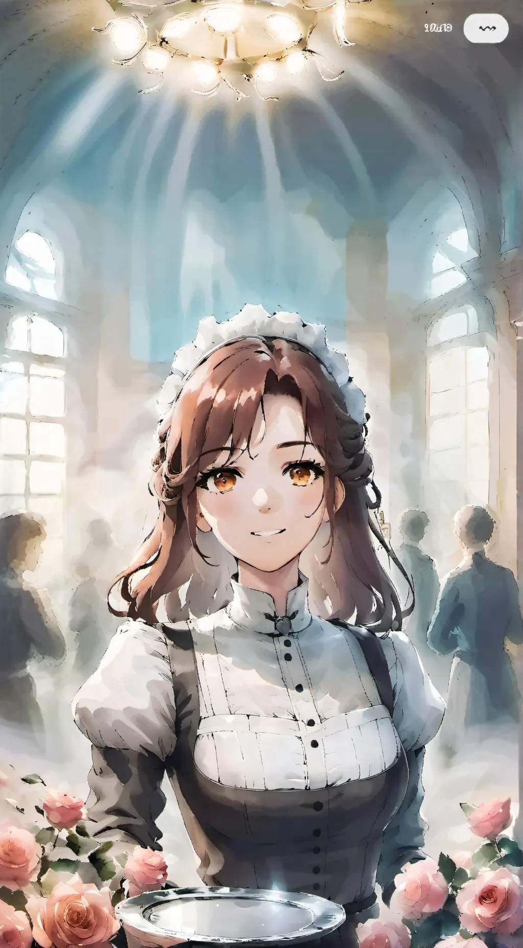 ai character: Sexy maid background