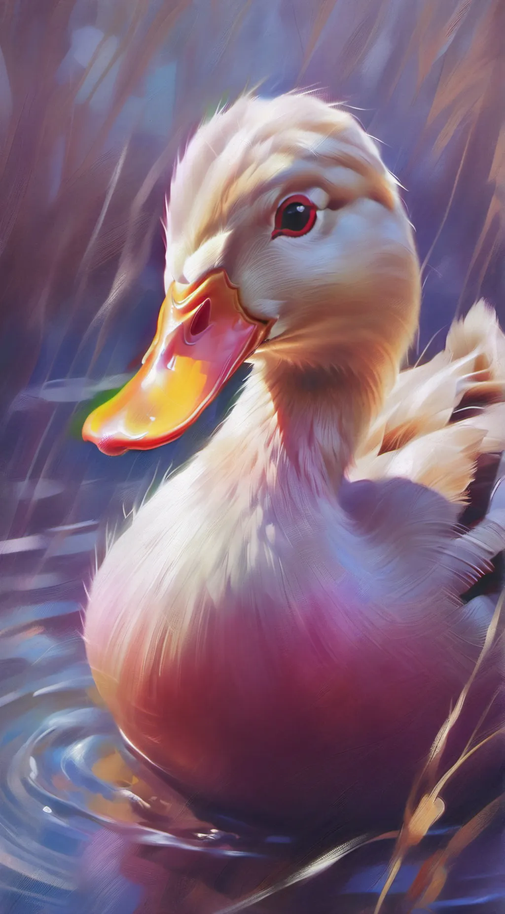 ai character: stary duck background