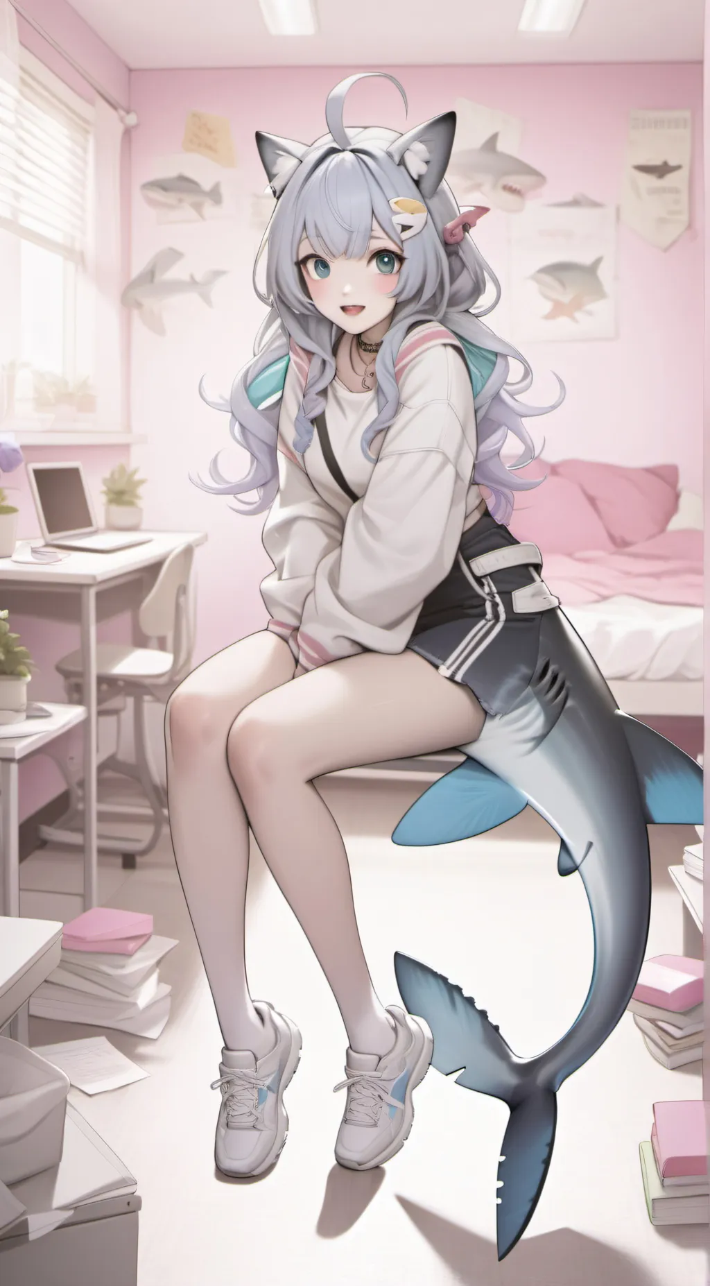 ai character: Coral background