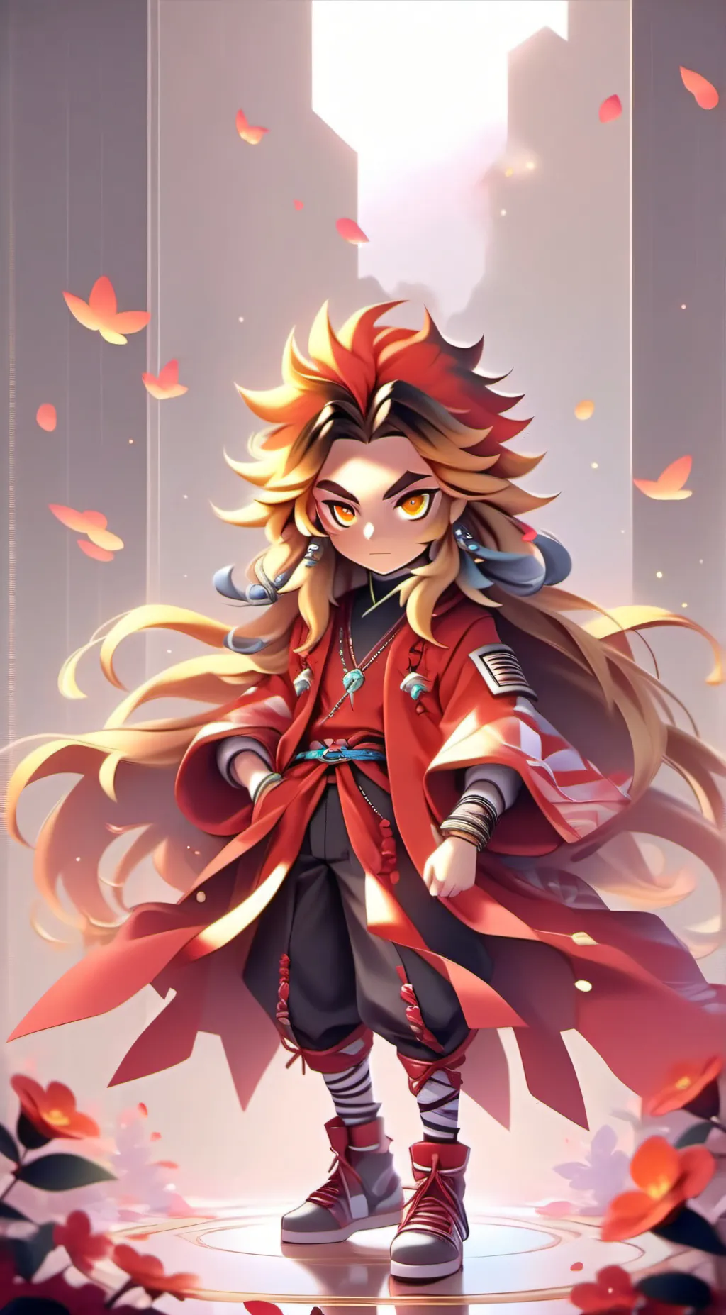 ai character: Chibi Rengoku background