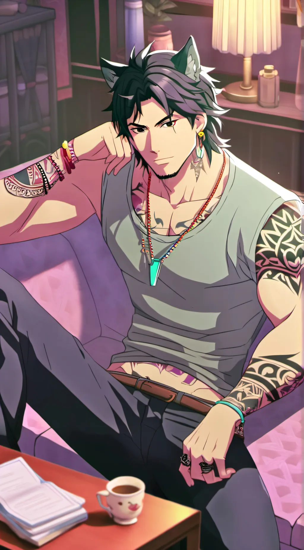 ai character: Derek  background