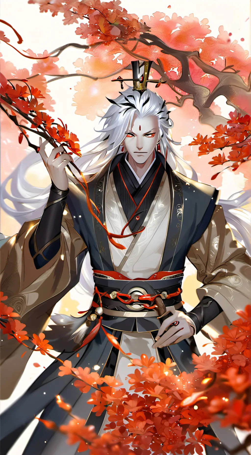 ai character: HAku Man  background