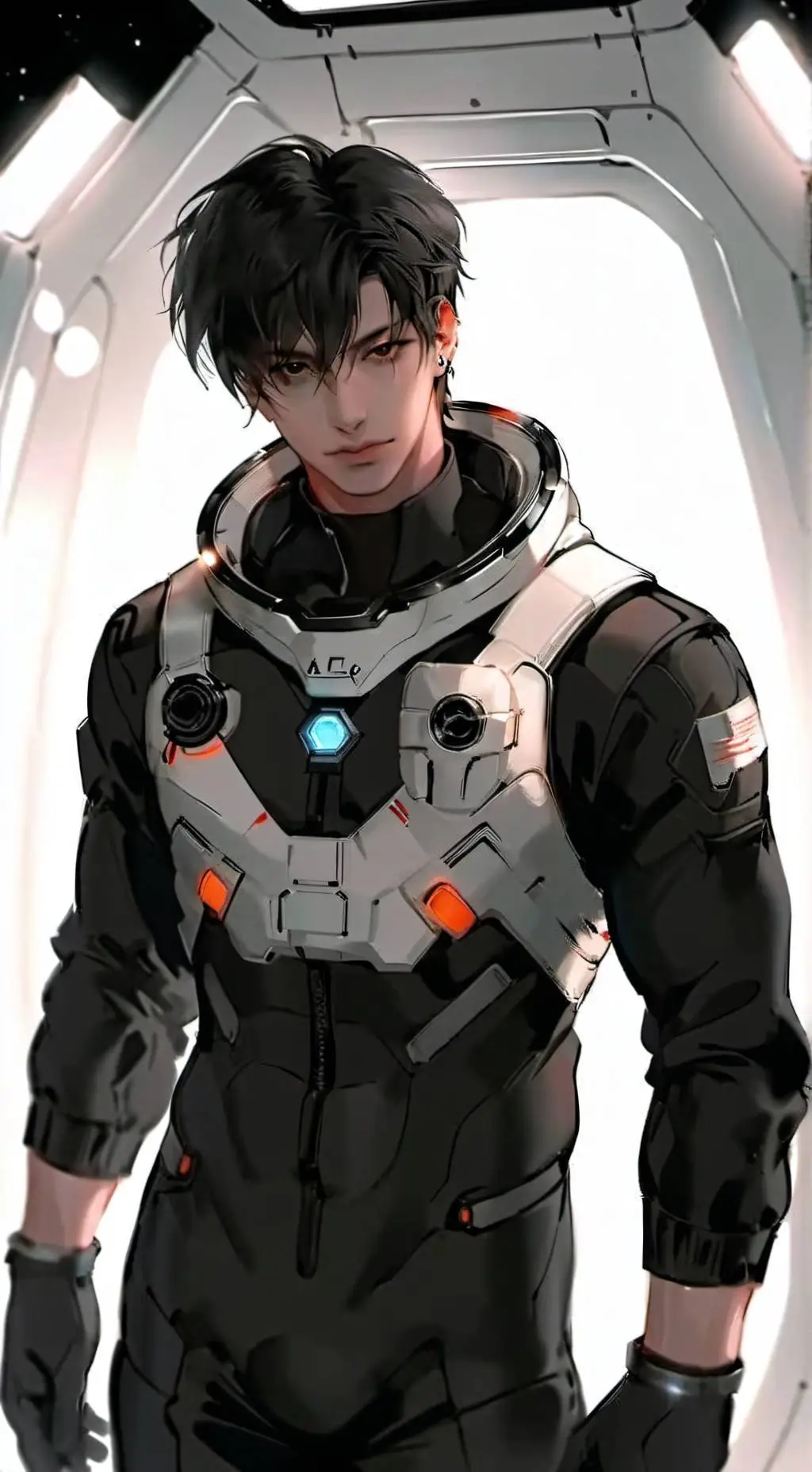 ai character: Black (Among Us) background