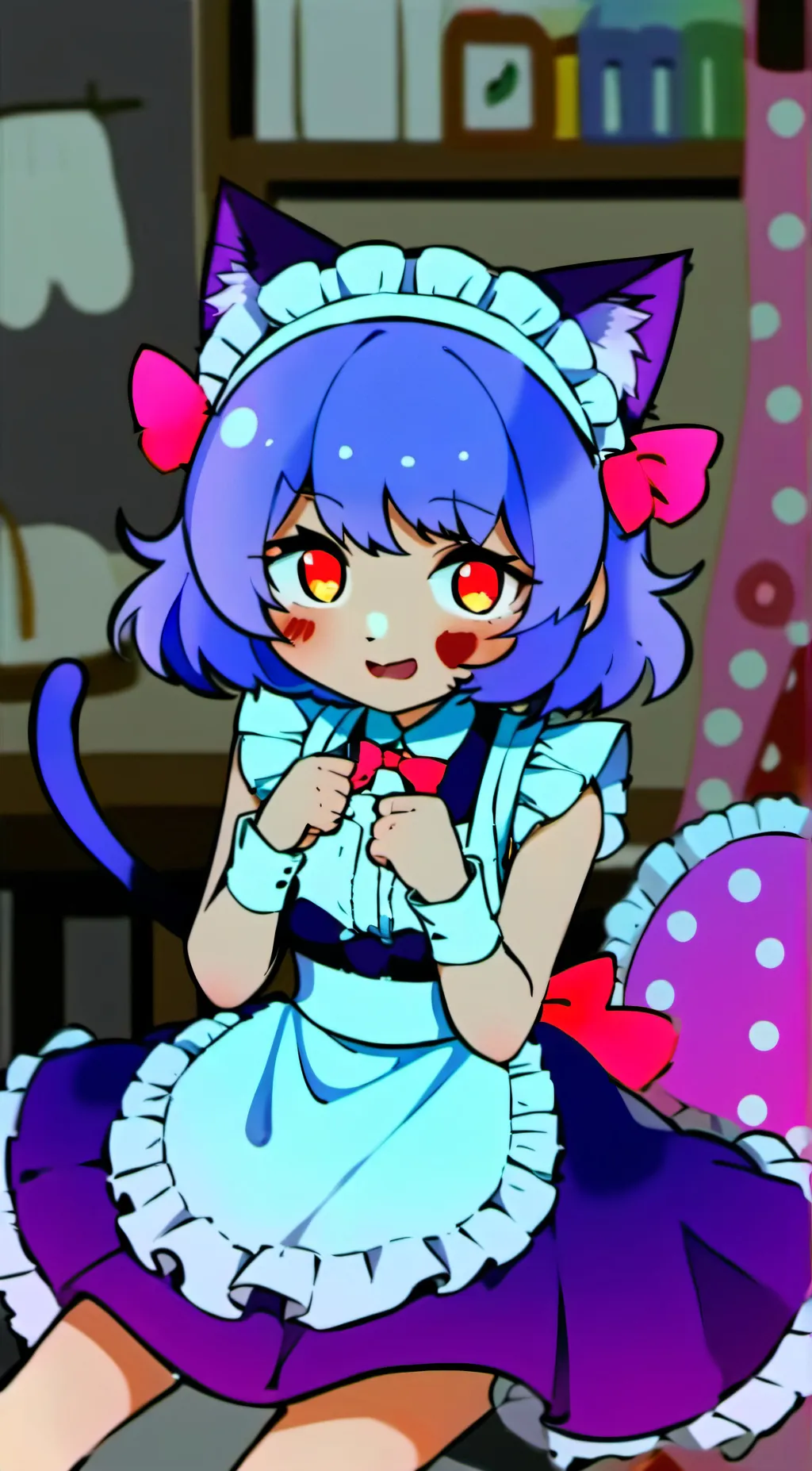 ai character: uwu cat very sus background