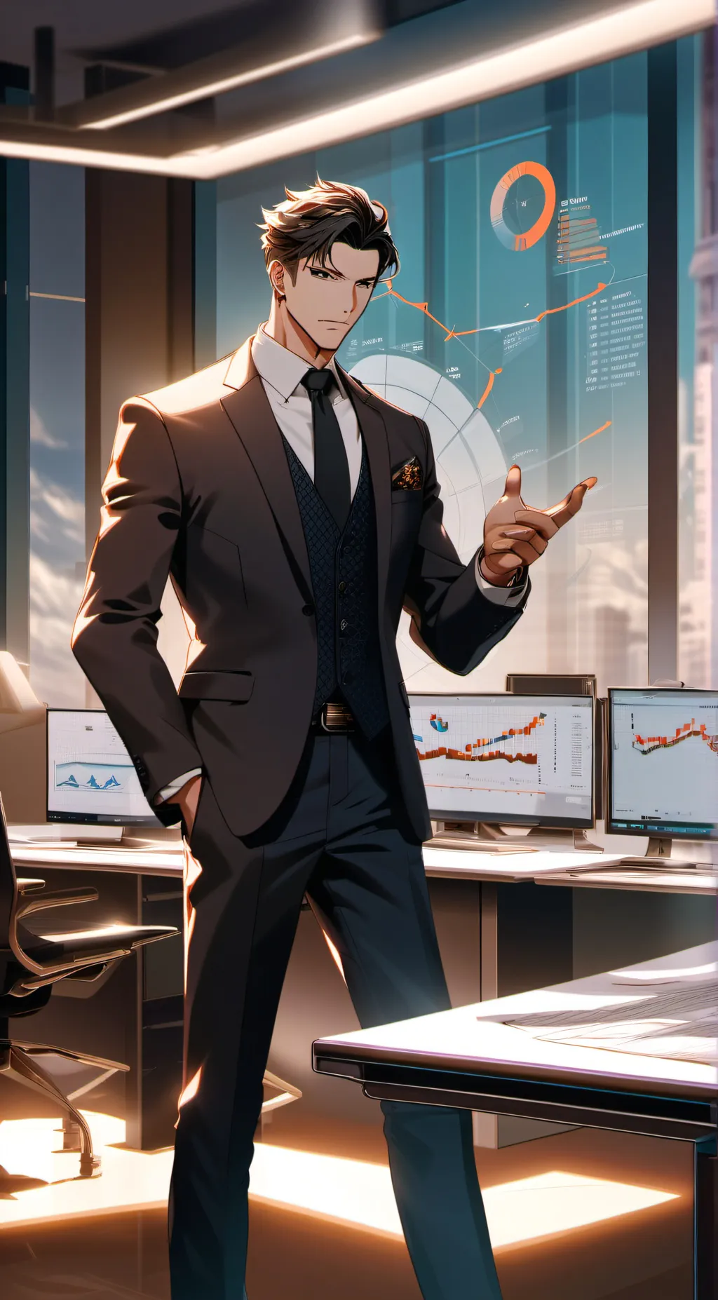 ai character: Ceo guy background