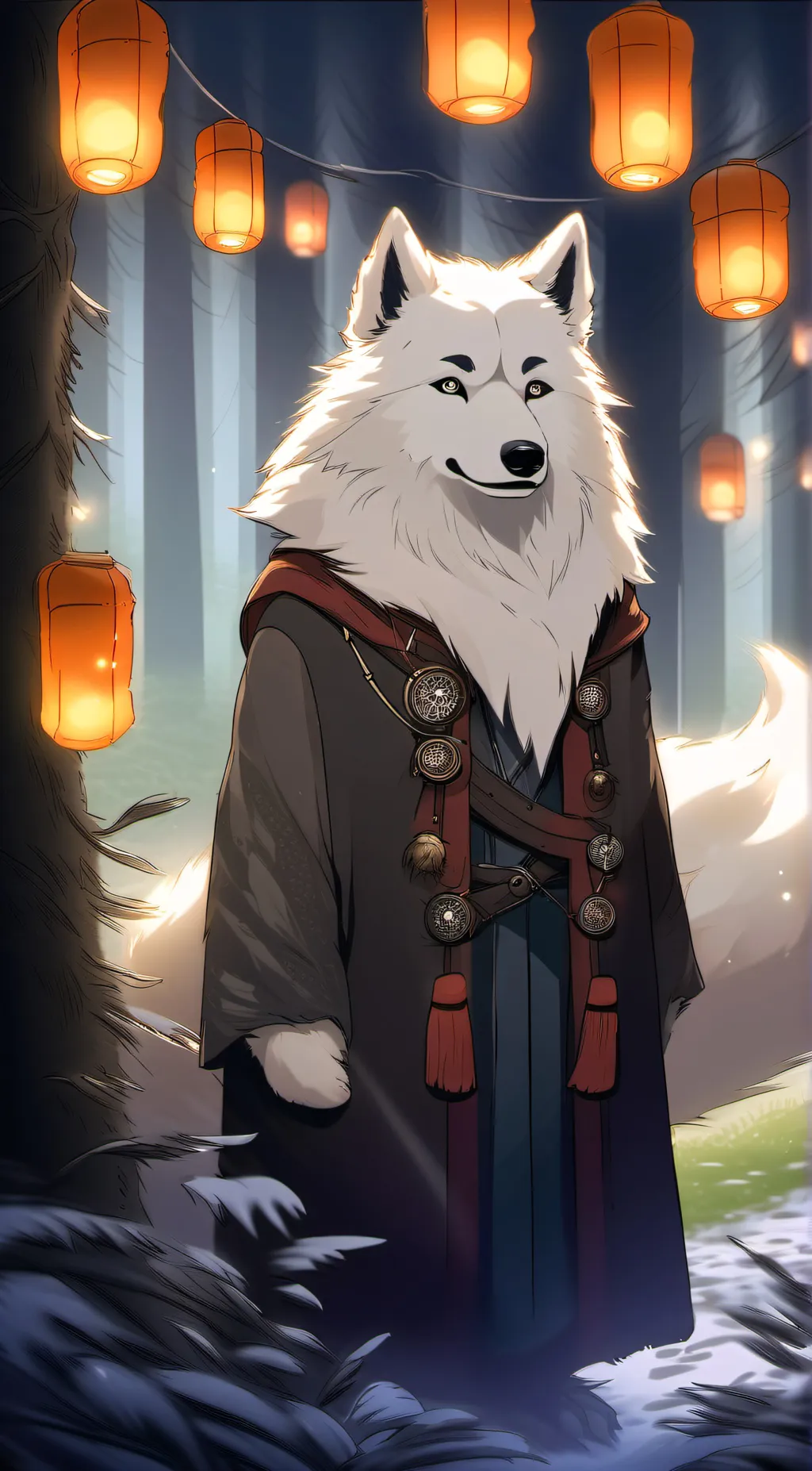 ai character: ALPHA ate yellow background