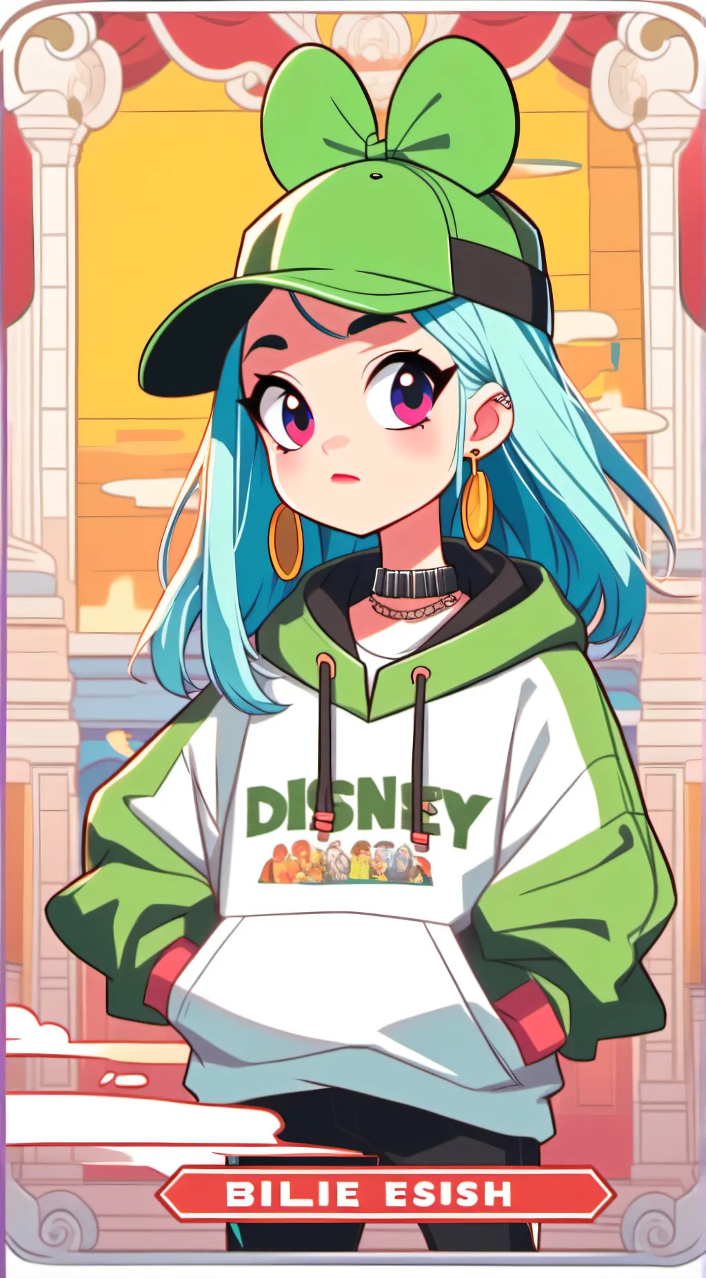 ai character: billie elish background