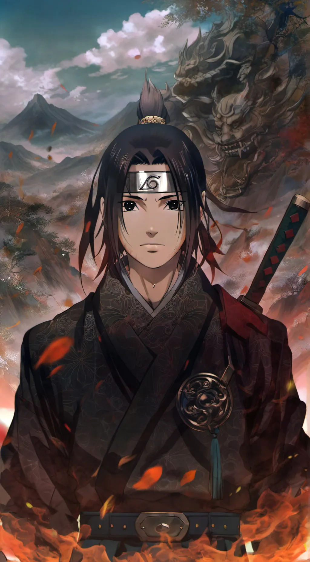 ai character: Itachi  background