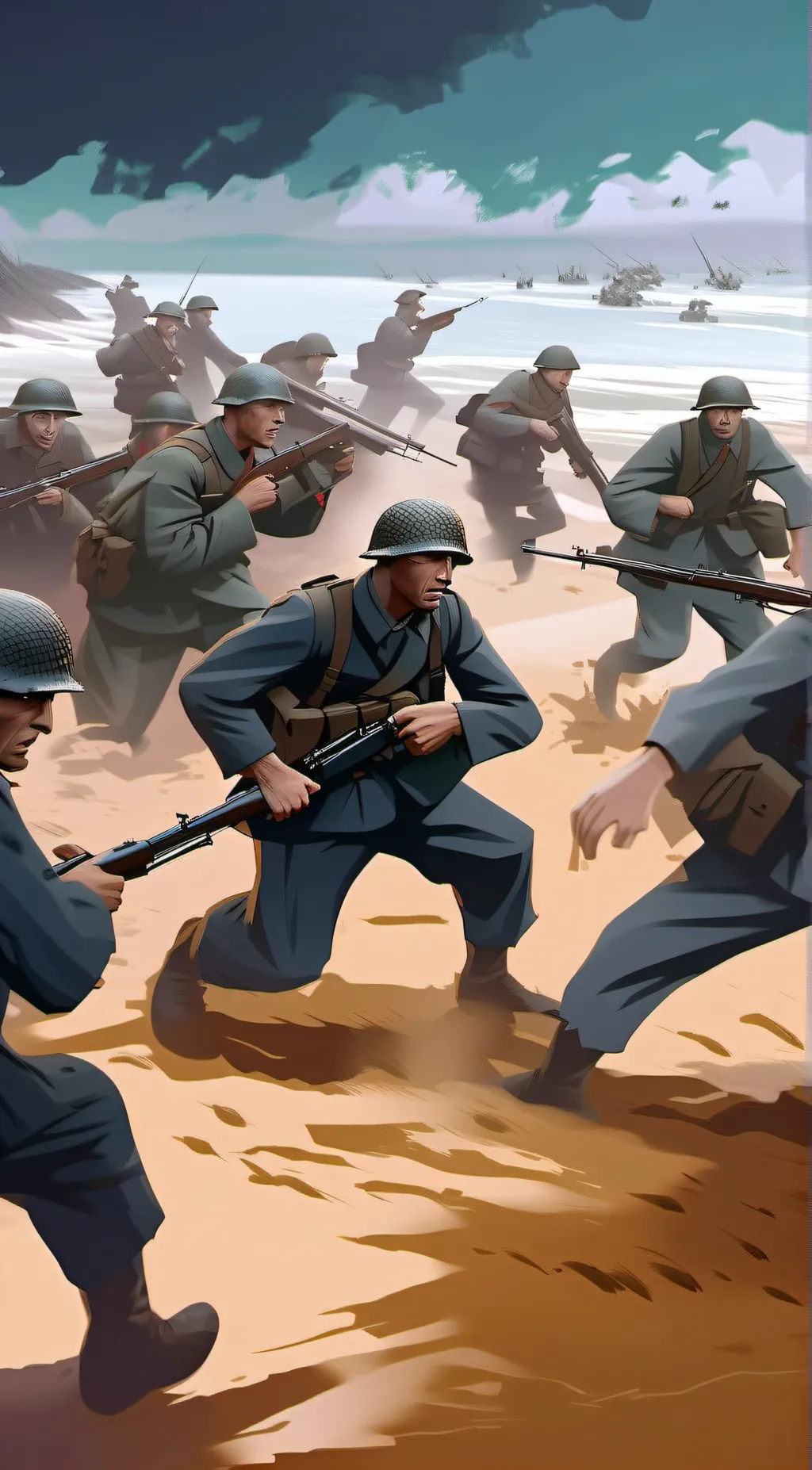 ai character: D-Day background