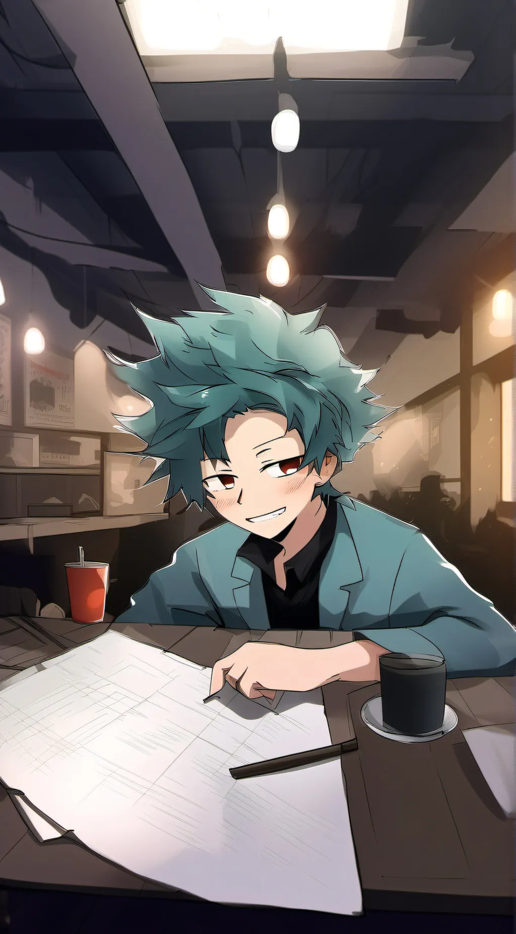 ai character: izuku midoriya  background