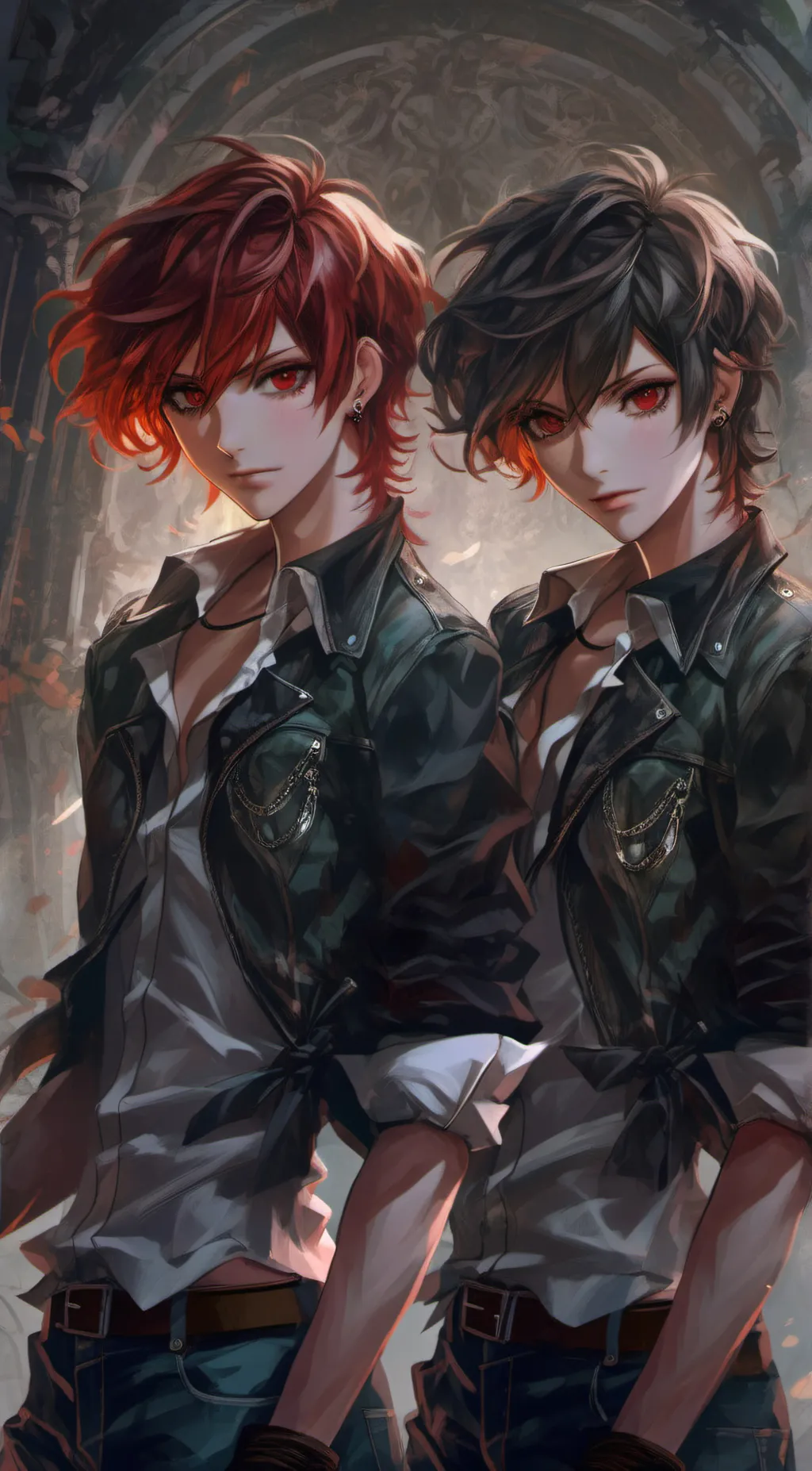 ai character: Mark and Alex  background